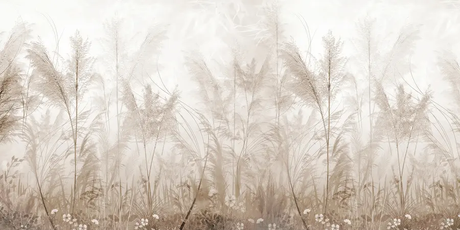 zidne murale Visoke biljke pastelnih boja u93903d2