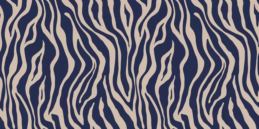 zidne murale Vektorski ispis kože zebre u plavoj i bijeloj boji u99173v1